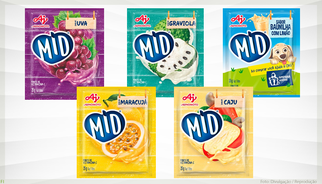 Mid da Ajinomoto, tem as embalagens redesenhadas