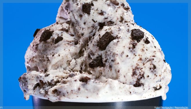 Sorvete Cookies and Cream
