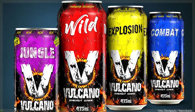 Vulcano Energy Drink ganha novos sabores e embalagens coloridas