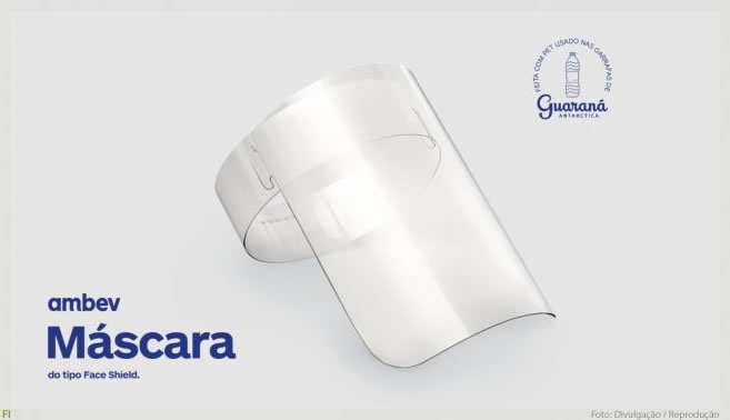 Ambev fabricará 3 milhões de máscaras feitas com garrafas plásticas