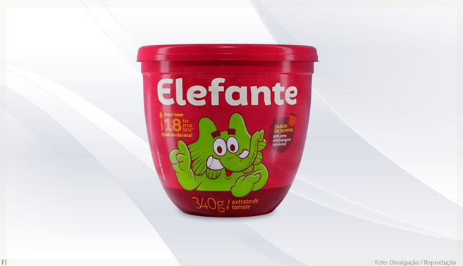 Cargill inova com pote plástico refechável para extrato de tomate Elefante