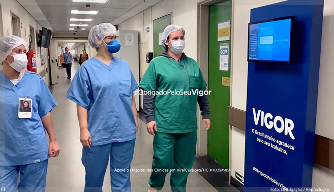Vigor leva produtos e apoio para funcionários da saúde