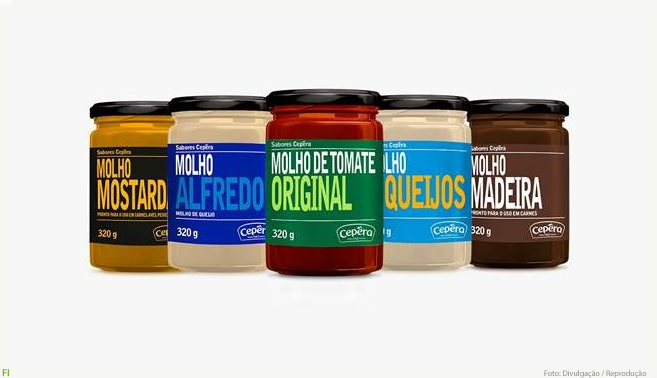 Cepêra leva linha de molhos para potes de vidro