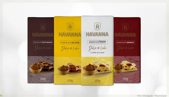 Havanna moderniza linha de tabletes de chocolates recheados