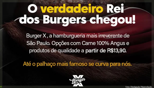 Burger X lança campanha provocando McDonald’s e Burger King