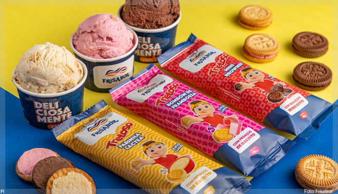 FriSabor e Vitarella lançam sorvetes de biscoitos Treloso