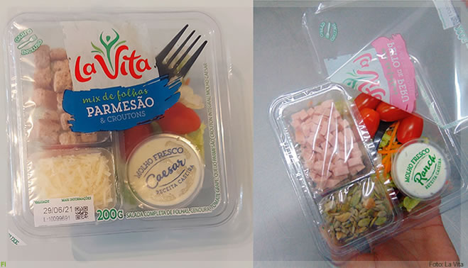 Salada La Vita ganha embalagem com filme selável de fácil abertura