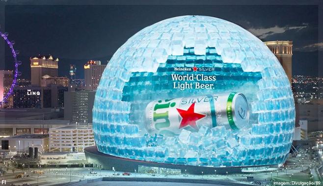 Heineken utiliza Sphere para campanha durante o GP de F1 em Las Vegas