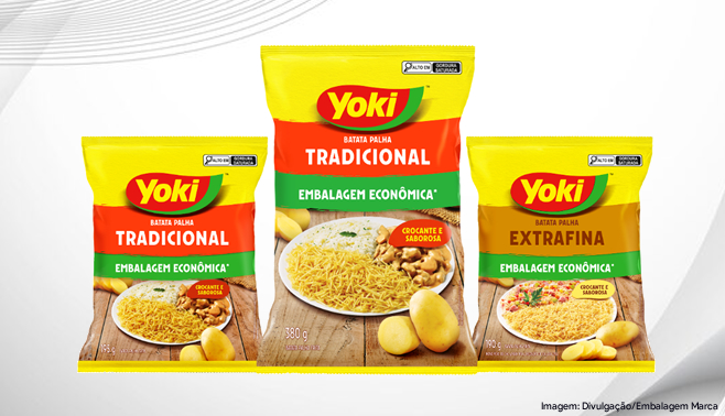 Yoki lança embalagens grandes de batatas palha